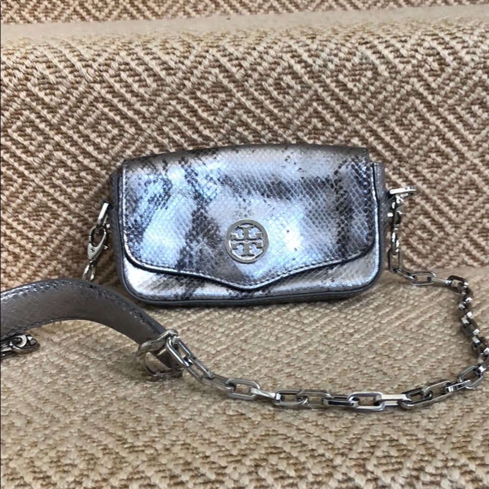 Tory Burch silver purse